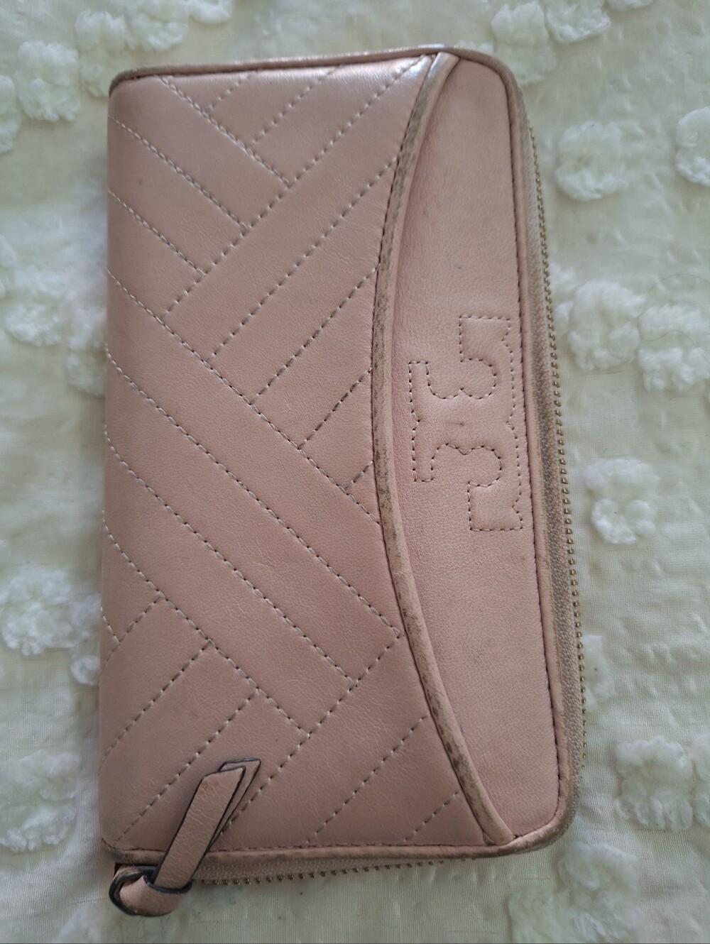 Tory Burch Pink Quilted Style Wallet Zip Around